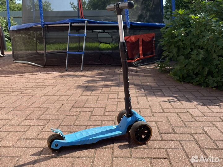 Самокат трехколесный светящийся tech team zigzag