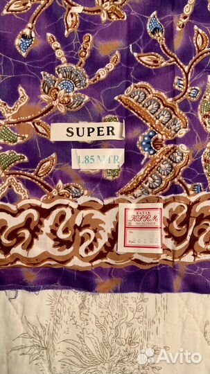 Цветочный батик Индонезия отрез 180х107