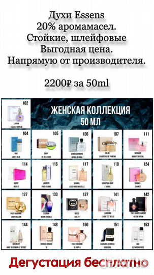 Духи essens
