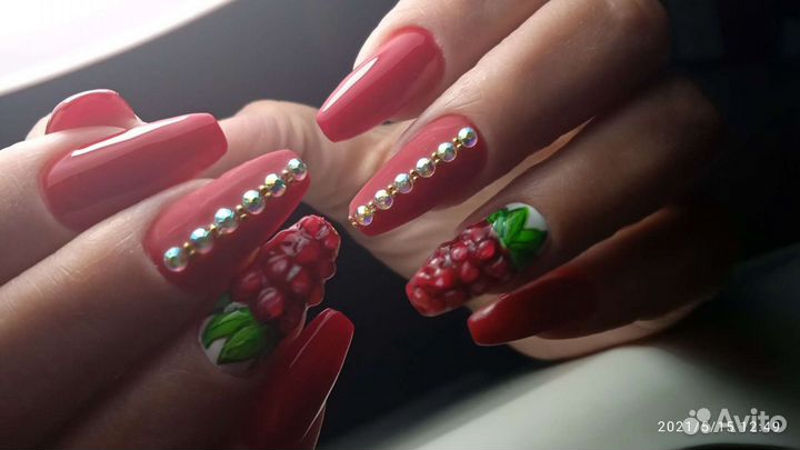 Маникюр гель лак укрепление гелем наращивание