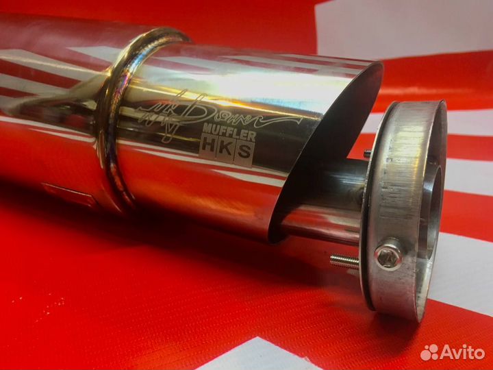 Глушитель HKS Hi-Power 360мм 51/89+флейта(скош.)
