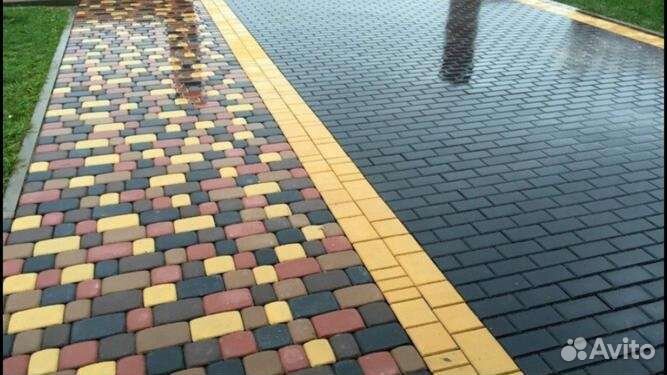 Укладка брусчатка и тротуарная плитка бордюр