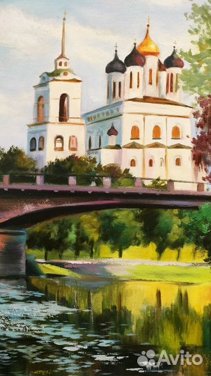 Картина маслом городской пейзаж