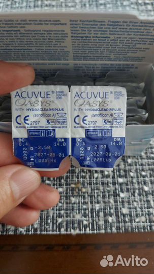 Линзы контактные acuvue oasys двухнедельные-2,5