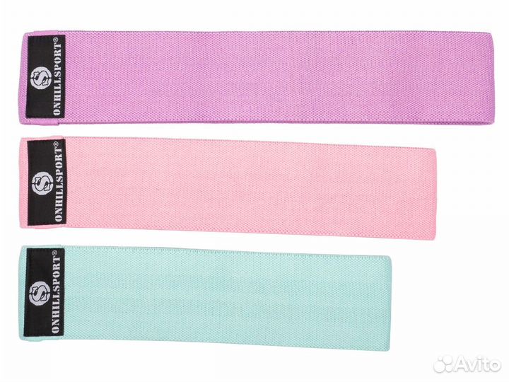 Набор фитнес-резинок 3в1 (тканевые)