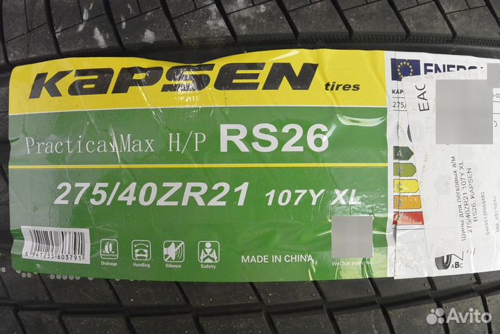 Kapsen RS26 Practical Max HP 275/40 R21 107Y