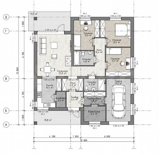 Дом 150 м² на участке 8 сот.