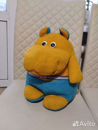 Игрушка бегемот мягкая