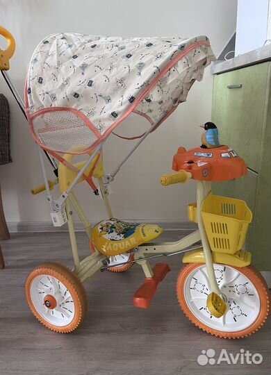 Детский велосипед с ручкой