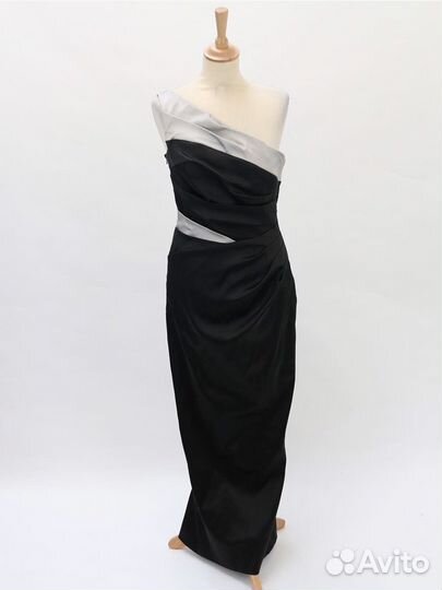 Вечернее атласное длинное платье Karen Millen р.46