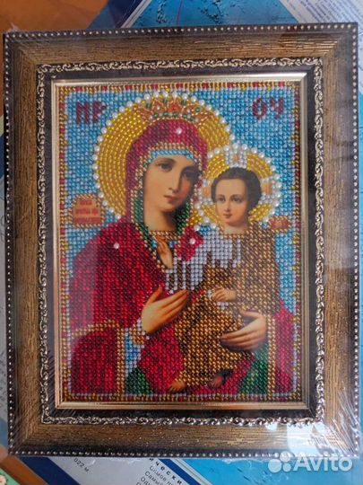Иконы, вышитые бисером