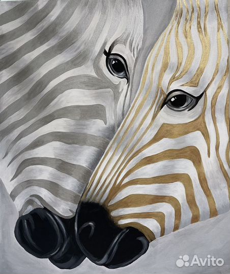 Картина Влюблённые Зебры 50*60 см