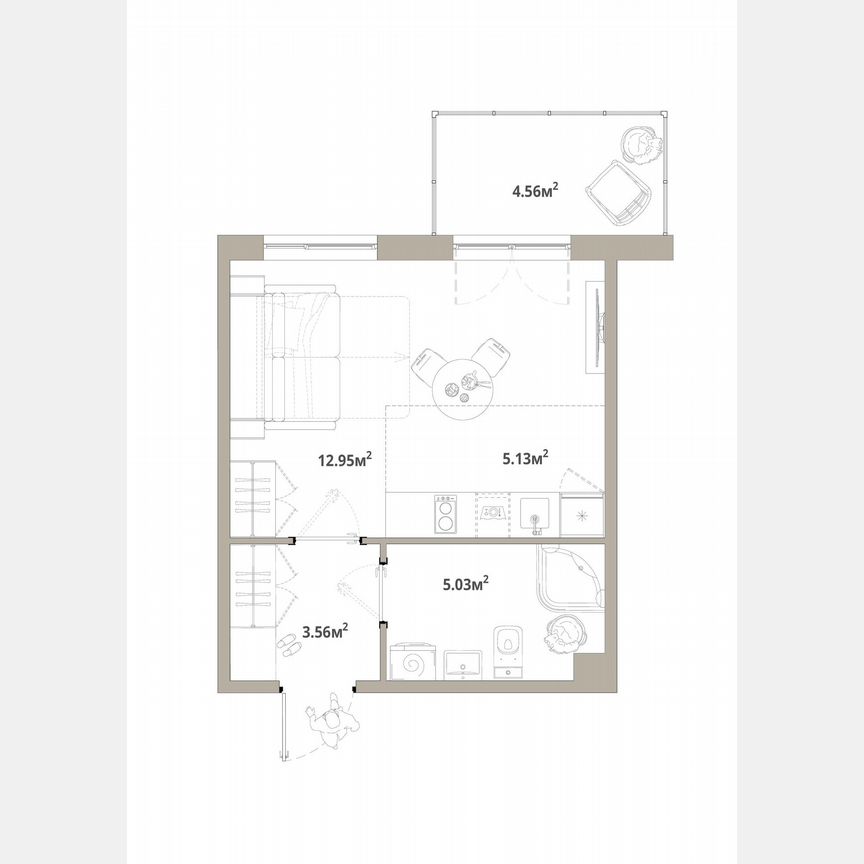 Квартира-студия, 28 м², 12/12 эт.