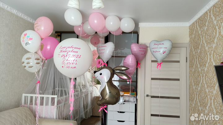 Шары на выписку, рождение ребенка
