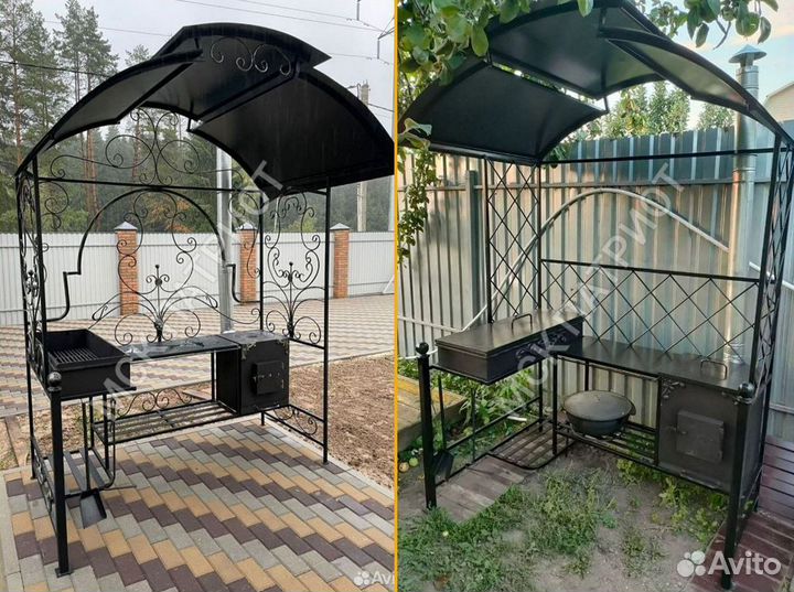 Мангал с крышей