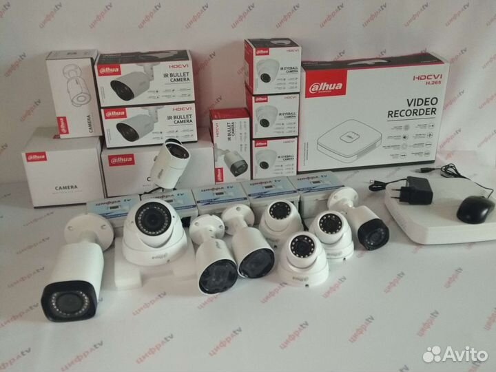 Комплект видеонаблюдения 4Мп Dahua 9 Камер zoom