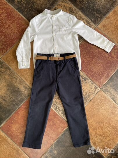Брюки 110,рубашка 116 zara, школьное