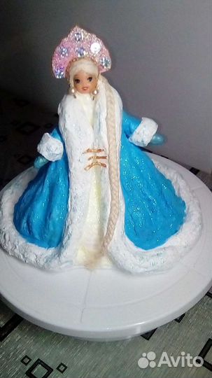 Дед Мороз и Снегурочка под елку(ручная работа)