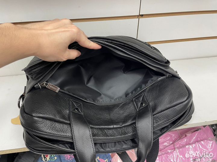 Сумка портфель мужская натуральная кожа