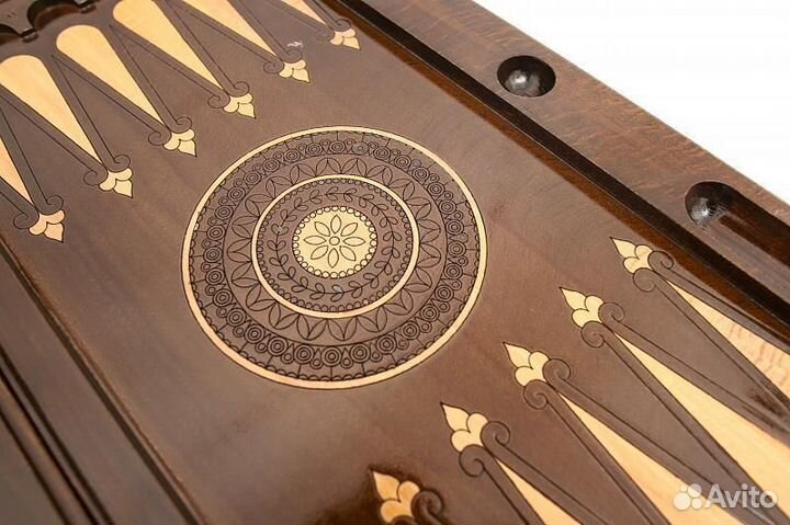 Нарды и шашки резные Грозный лев 62 х 61 см бук Армения 62540