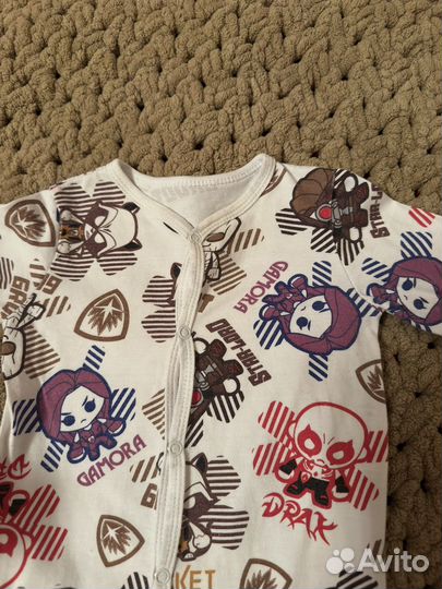 Детский комбинезон слип нательный 74 80 размер