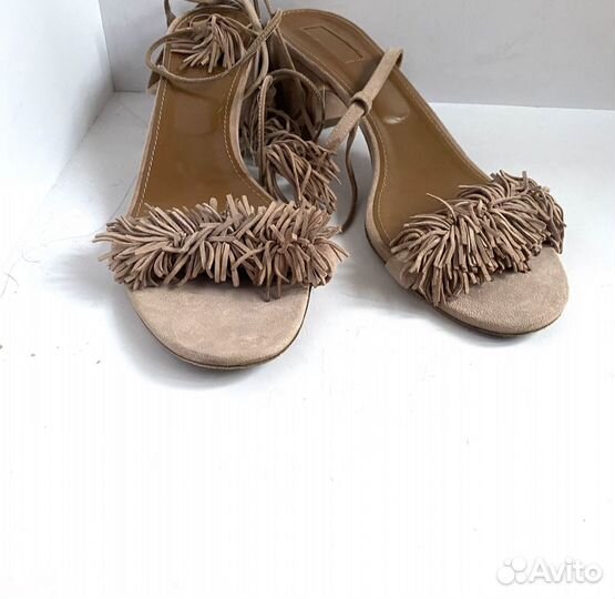 Босоножки Aquazzura р 42 бежевые оригинал
