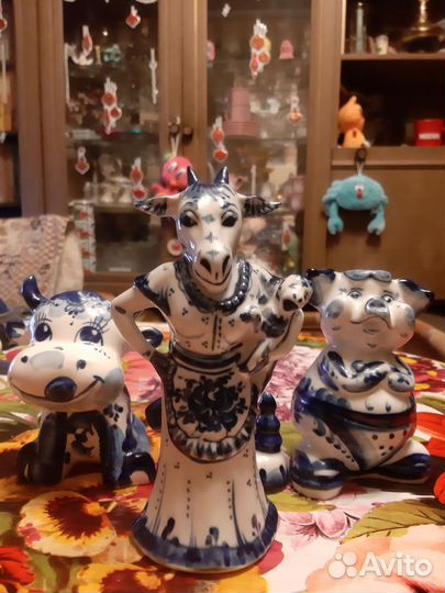 Статуэтки гжель 4 шт