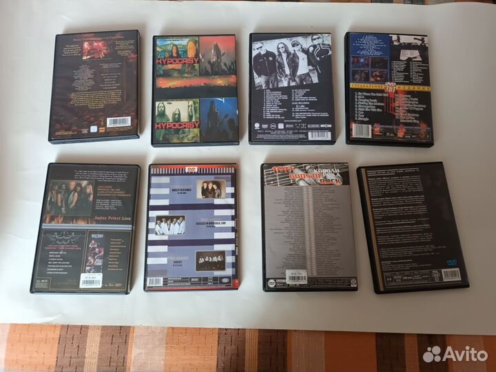 Металл и рок группы на DVD