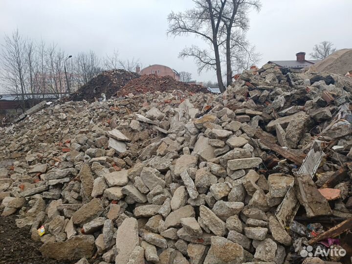 Бетонный бой для поднятия участка с доставкой