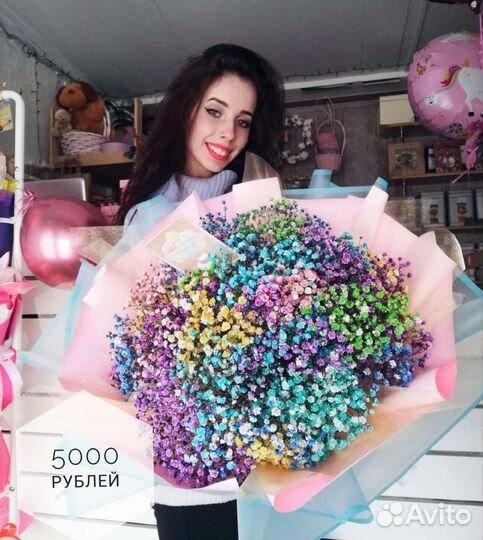 Гипсофила букет цветы, гипсофила в шляпной коробке