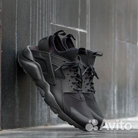 Nike huarache best sale black high top