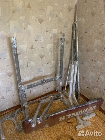 Силовой тренажер, скамья, стойки, брусья