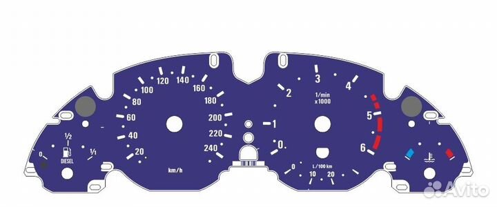 Шкалы приборов BMW 5 E39, 7 E38, X5 E53 (94-06) V2