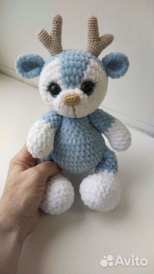 Олененок, вязаная мягкая игрушка