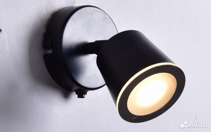 Спот LED Абрис 5Вт черный рс22268 BK+CR/1W;