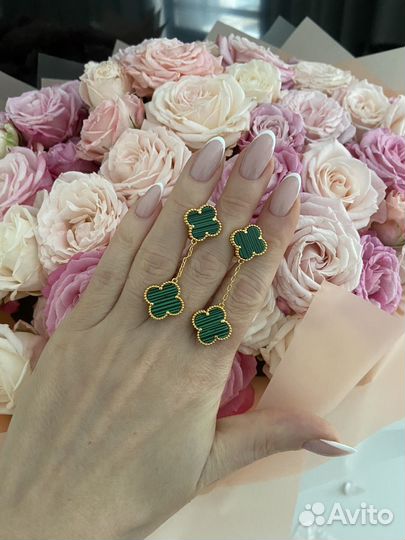 Серьги van cleef 2 мотива