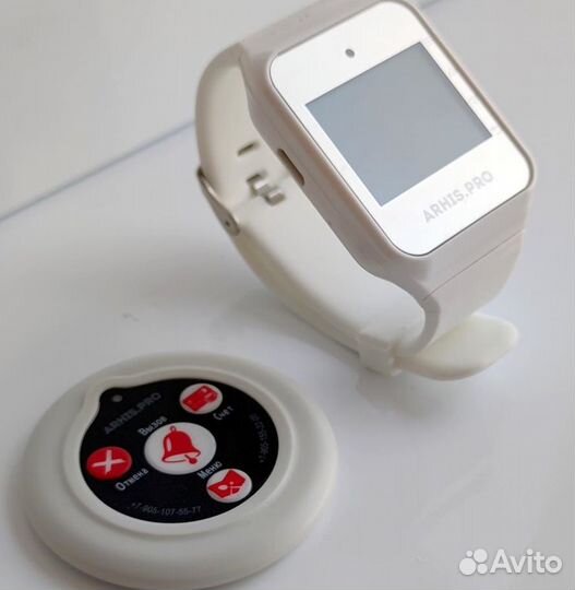 Комплекты вызова персонала: кнопка вызова и часы