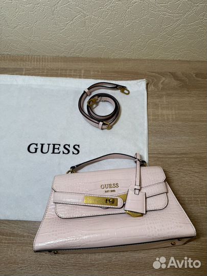 Сумка женская кросс боди guess розовая