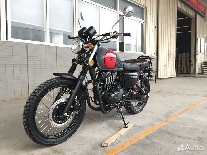 Мотоцикл Мотомир combat scrambler 400 красный/чёрн