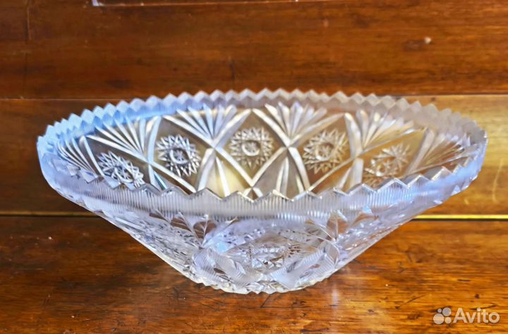 Конфетница, салатник хрустальный