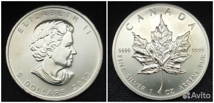 Канада. Кленовый лист. Серебро 9999