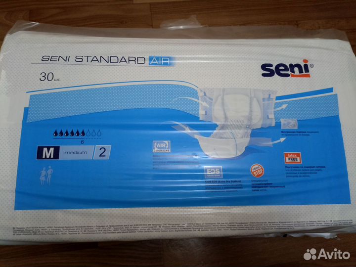 Памперсы для взрослых размер m seni 30 штук