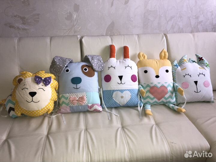 Подушки-бортики в детскую кроватку