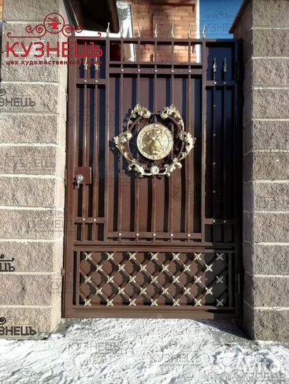Откатные кованые ворота