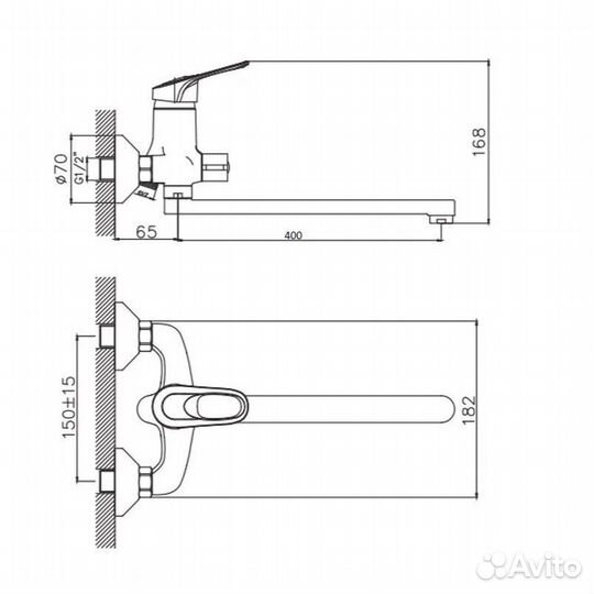 Стандартный смеситель, хром D-Lin D146404