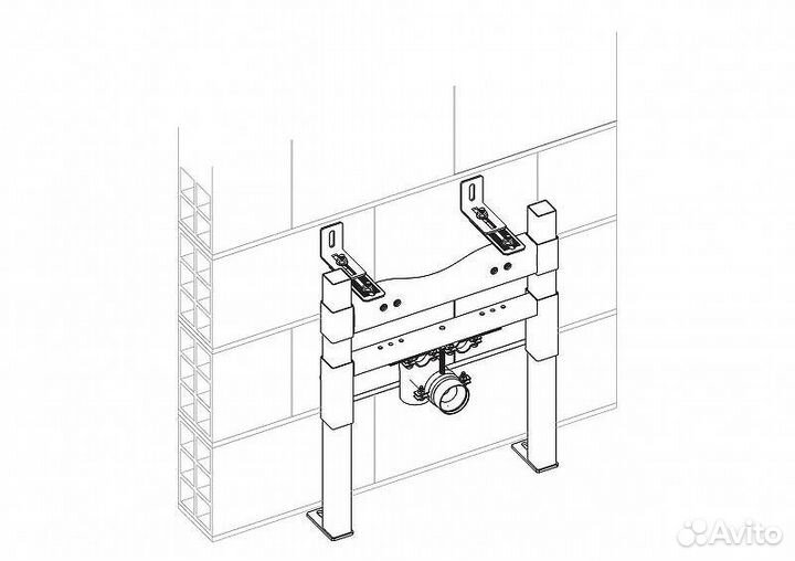 Инсталляция BelBagno BB024-BD для биде с крепежом