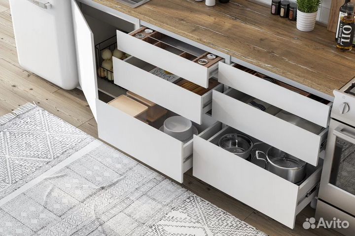 Кухонный гарнитур 2.0м. Шариковые направляющие