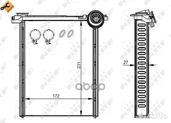 NRF 54314 радиатор печки Citroen C3, Peugeot 3