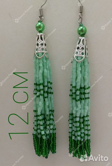 Серьги-подвески ручной работы