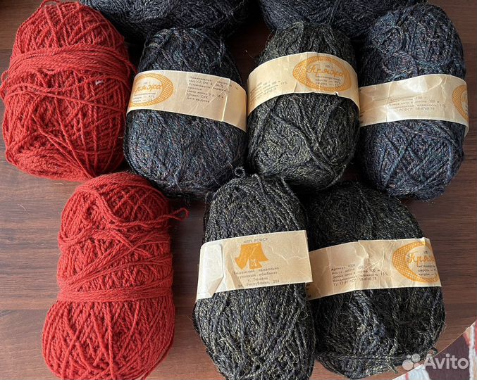 Пряжа: шерсть, полушерсть (СССР, Тюменский кск)